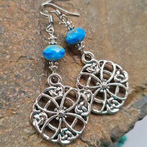 Celtic Dangle Earrings Sterling Silver